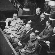 Sesión del juicio principal, en 1945