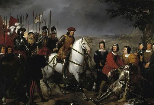 El Gran Capitán observa el cadáver del Duque de Nemours tras la batalla de Ceriñola. Obra de Federico Madrazo.