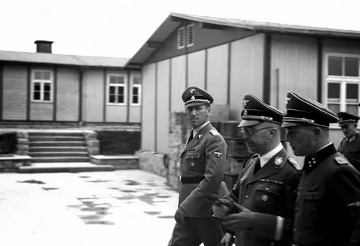 Henrich Himmler y Franz Ziereis, jefe del campo de Mauthausen
