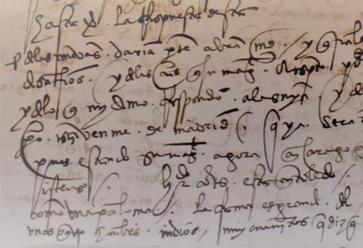 Extracto de la carta inédita, fechada el 24 de junio de 1528.