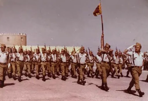 The IV Saharan Tercio of the Legion parades in the Villa Cisneros barracks (Western Sahara)