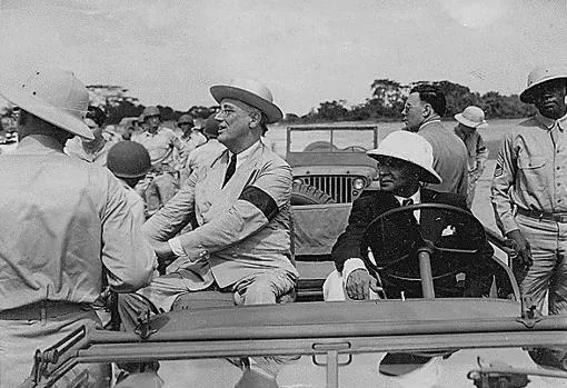 Liberian President Edwin Barclay together with US President Franklin D. Roosevelt