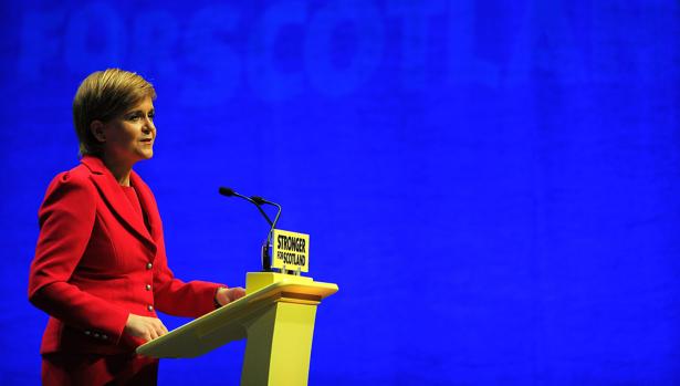 Nicola Sturgeon, durante un congreso del SNP en Glasgow el pasado mes de septiembre