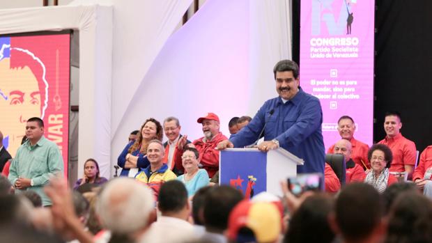 Nicolás Maduro durante el congreso del Partido Socialista Unido de Venezuela este julio