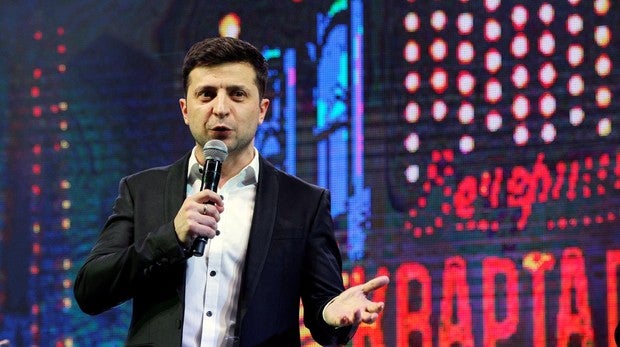 Vladímir Zelenski, durante un acto electoral