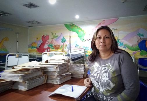 Ani Camacho, madre de Zabdiel, de cinco años, que tiene leucemia