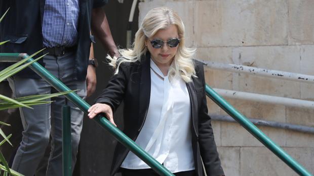 Sara Netanyahu, a su salida del juicio, ayer