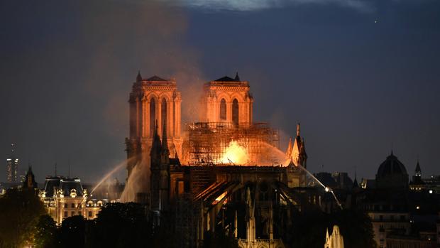 El incendo de Notre Dame el 15 de abril 2019