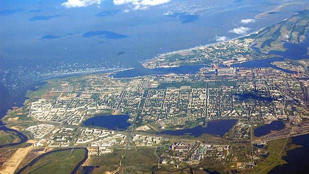 Vista aérea de la localidad rusa de Severodvinsk, donde ha tenido lugar el incidente