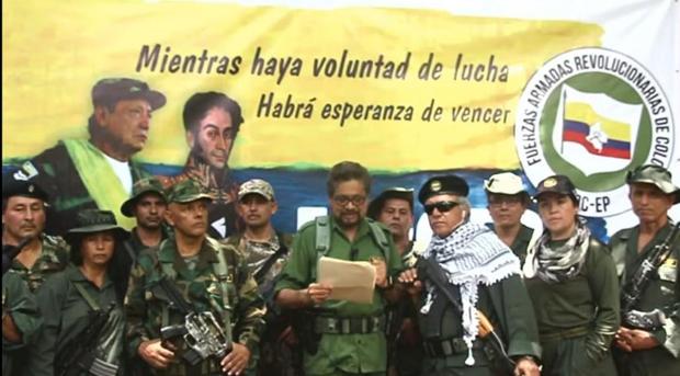Pantallazo del vídeo donde aparece Iván Márquez