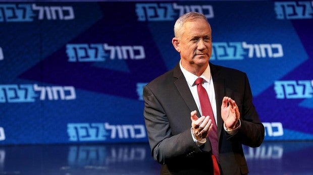 Benny Gantz, líder de la formación Azul y Blanco