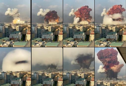 Los momentos de la explosión de Beirut, provocada por el nitrato de amonio