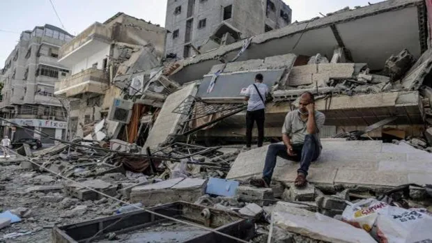 Edificios destruidos por los ataques aéreos israelíes sobre Gaza
