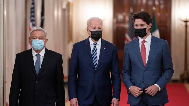 Tensiones comerciales y migratorias en la cumbre de ?los tres amigos?: Biden, López Obrador y Trudeau