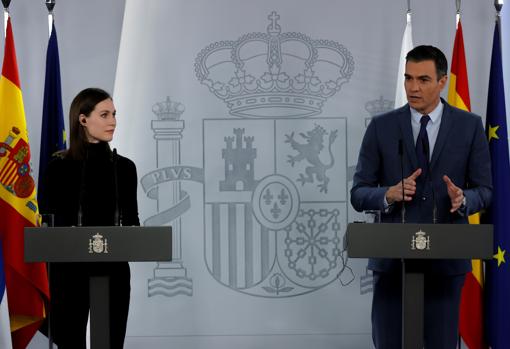 Marin's joint press conference with Sánchez held this Wednesday in Madrid