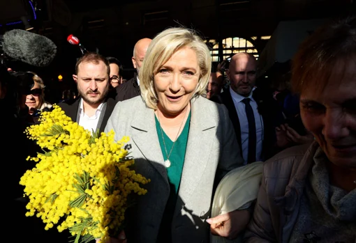 Marine le Pen, candidata de la Agrupación Nacional (antiguo Frente Nacional, FN)