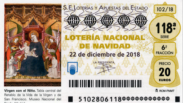 Décimo de Lotería de Navidad 2018