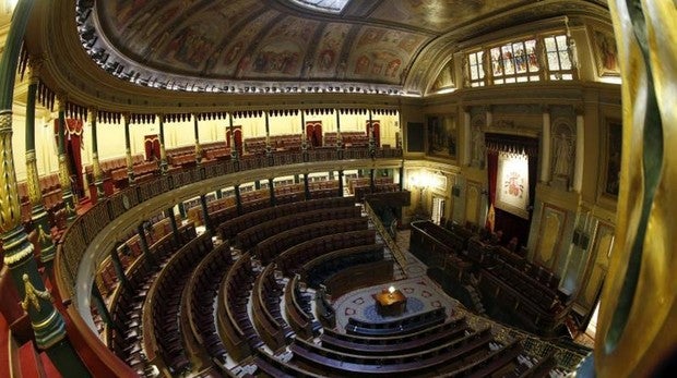 Vista general del hemíciclo del Congreso de los Diputados