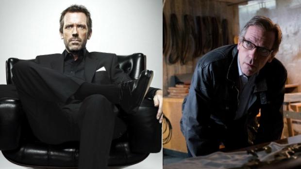 Hugh Laurie como el doctor Gregory House (i) y como Eldon Chance (d) en la nueva serie de Calle 13