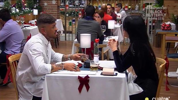 José y Manuela en un momento de su cita en «First Dates»
