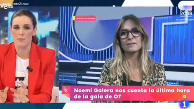 Noemí Galera, junto a Raquel Sánchez Silva en «Lo siguiente»