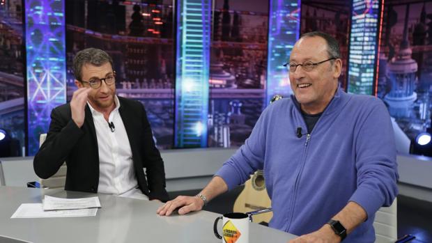Pablo Motos y Jean Reno, en «El hormiguero»