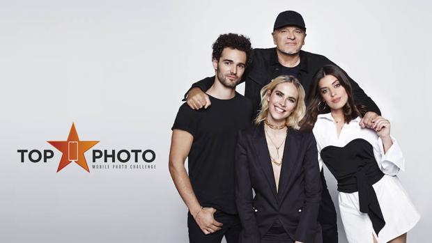 La presentadora Brisa Fenoy rodeada del jurado de «Top Photo»