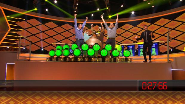 Momento en que «Los Lobos» se hacen con el bote de «¡Boom!»