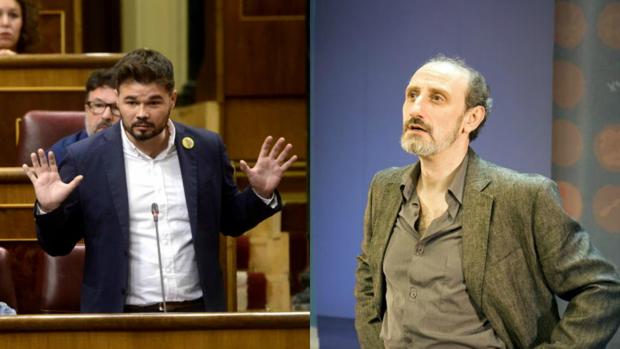 Gabriel Rufián y el actor José Luis Gil
