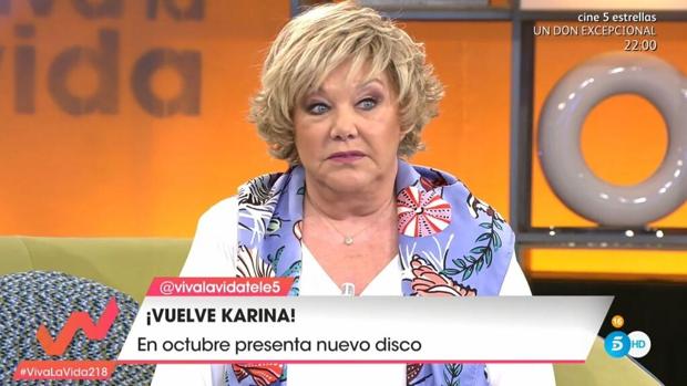 Karina, durante su visita a Viva la vida
