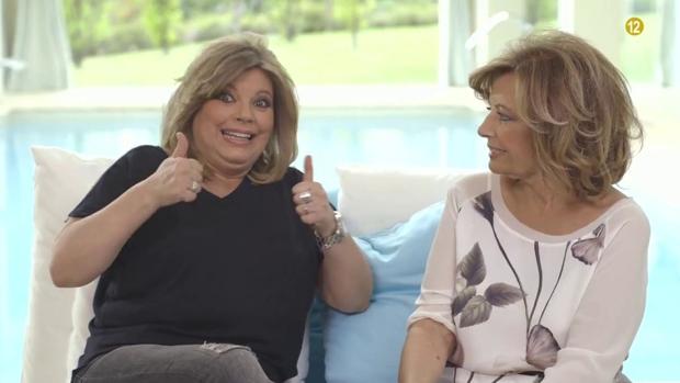 Terelu y María Teresa Campos en un anuncio de su docu-reality, «Las Campos»