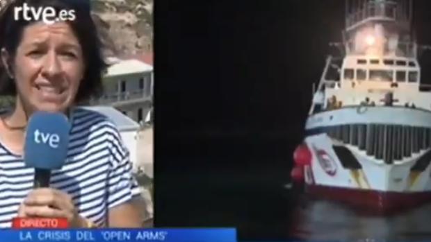 La periodista Yolanda Álvarez, en el Telediario de TVE