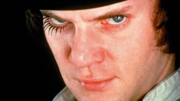 Malcom MacDowell es Alex DeLarge en 'La naranja mecánica'.