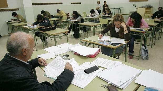 Vista de una clase de 2º de Bachillerato