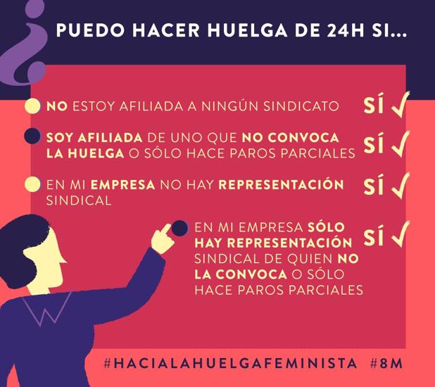 Panfleto explicativo de la huelga feminista