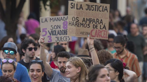 Imagen de archivo de una manifestación contra la sentencia de La Manada