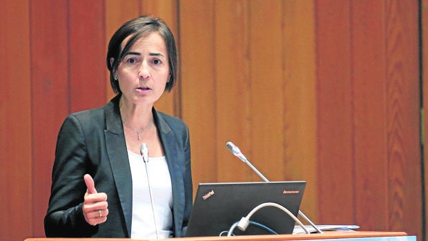 María Seguí, presidiendo una jornada sobre tráfico con motivo del décimo aniversacio del permiso de conducción