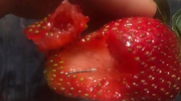 Una de las fresas afectadas