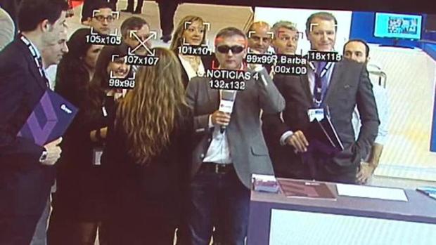Reconocimiento facial en la feria Mobile World Congress