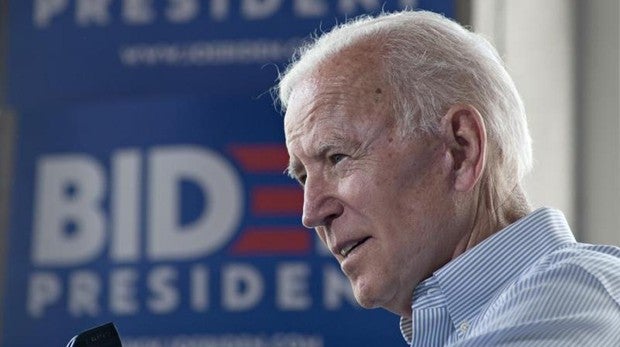 Joe Biden durante un mitin