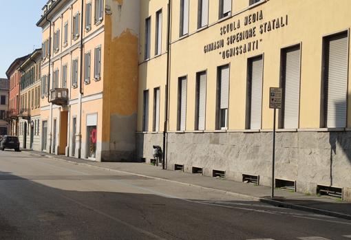 Calles vacías en Codogno, uno de los pueblos aislados por el coronavirus