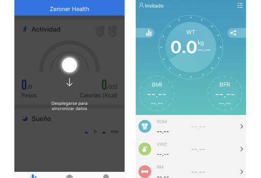 Las aplicaciones «Zeroner Health» (izq) y «Alfit» (dcha»