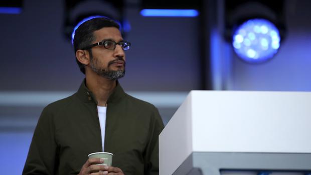 Sundar Pinchai, director general de Google, durant su conferencia