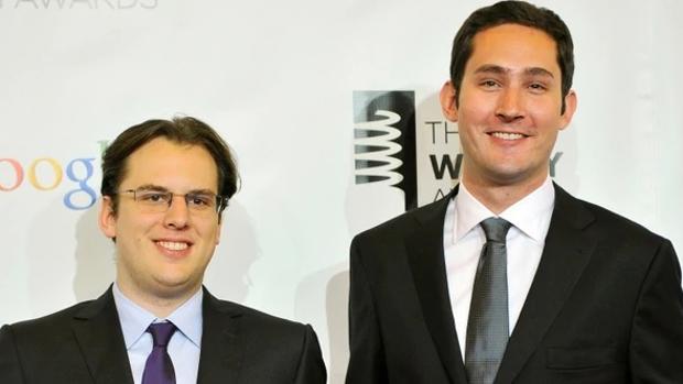 De izquierda a derecha, Mike Kriegery Kevin Systrom