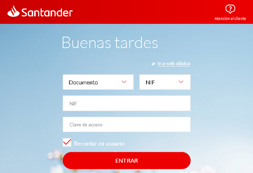 Página web perteneciente a una campaña de «phishing» en la que los cibercriminales se hacían pasar por el Banco Santander