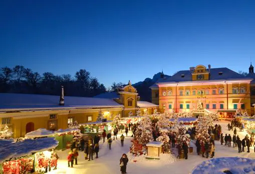 Ambiente navideño en el Palacio de Hellbrunner