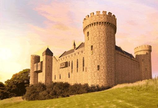 Estado del castillo tras una reconstrucción digital