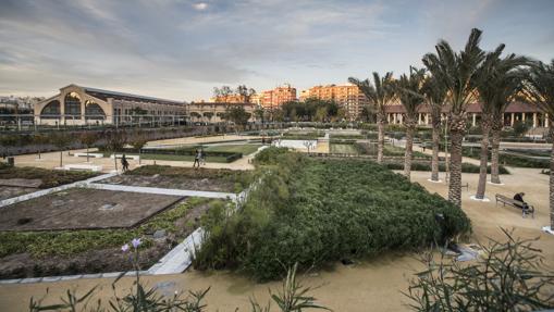 Un rincón del nuevo Parque Central de Valencia