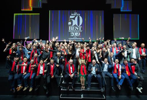 Foto de familia de los premiados en The World's 50 Best Restaurants